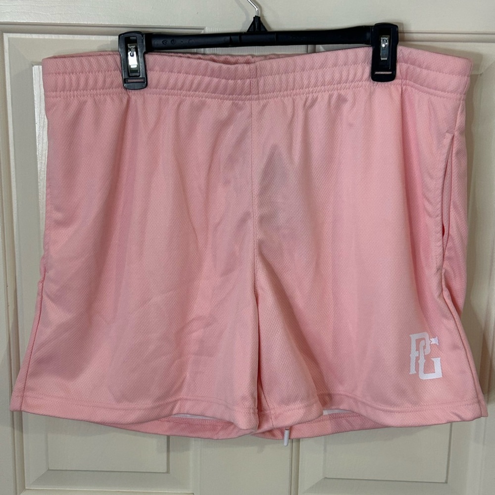 Perfect Game Apparel Mens Pink Athletic Training Shorts PG Logo Size XL NWT - Picture 2 of 9